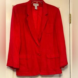 Lands' End Red Orange Blazer